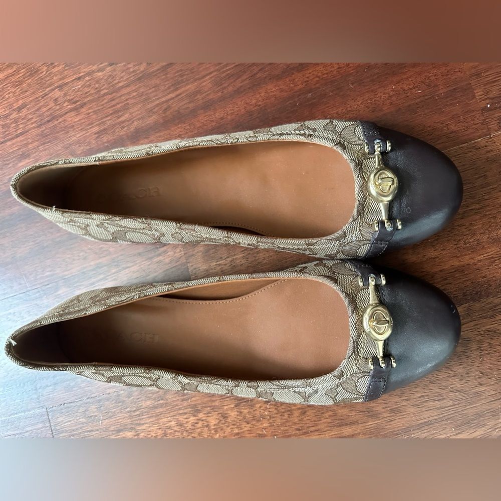 Coach logo printed slide on shoes sz 11